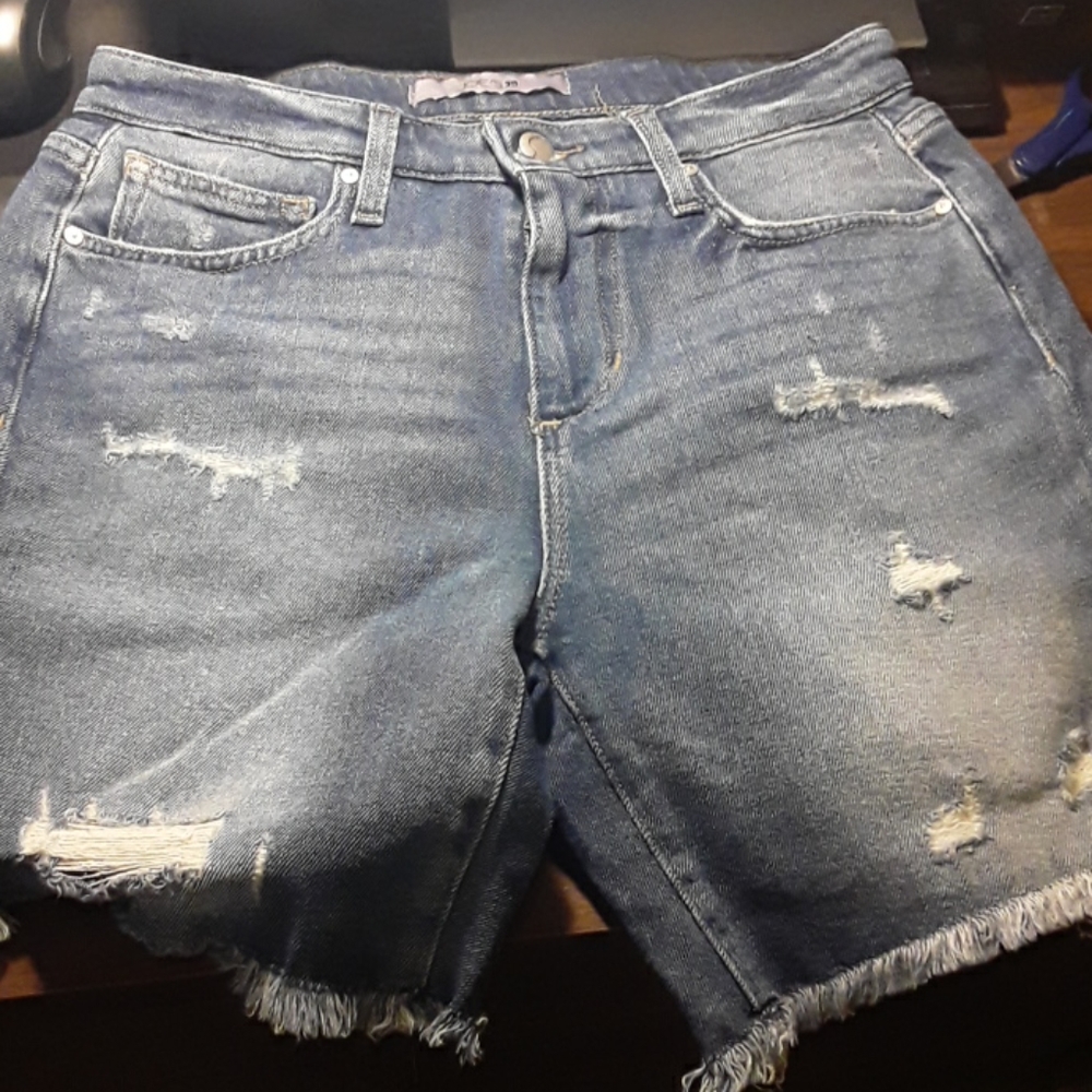 Ripped style jean shorts